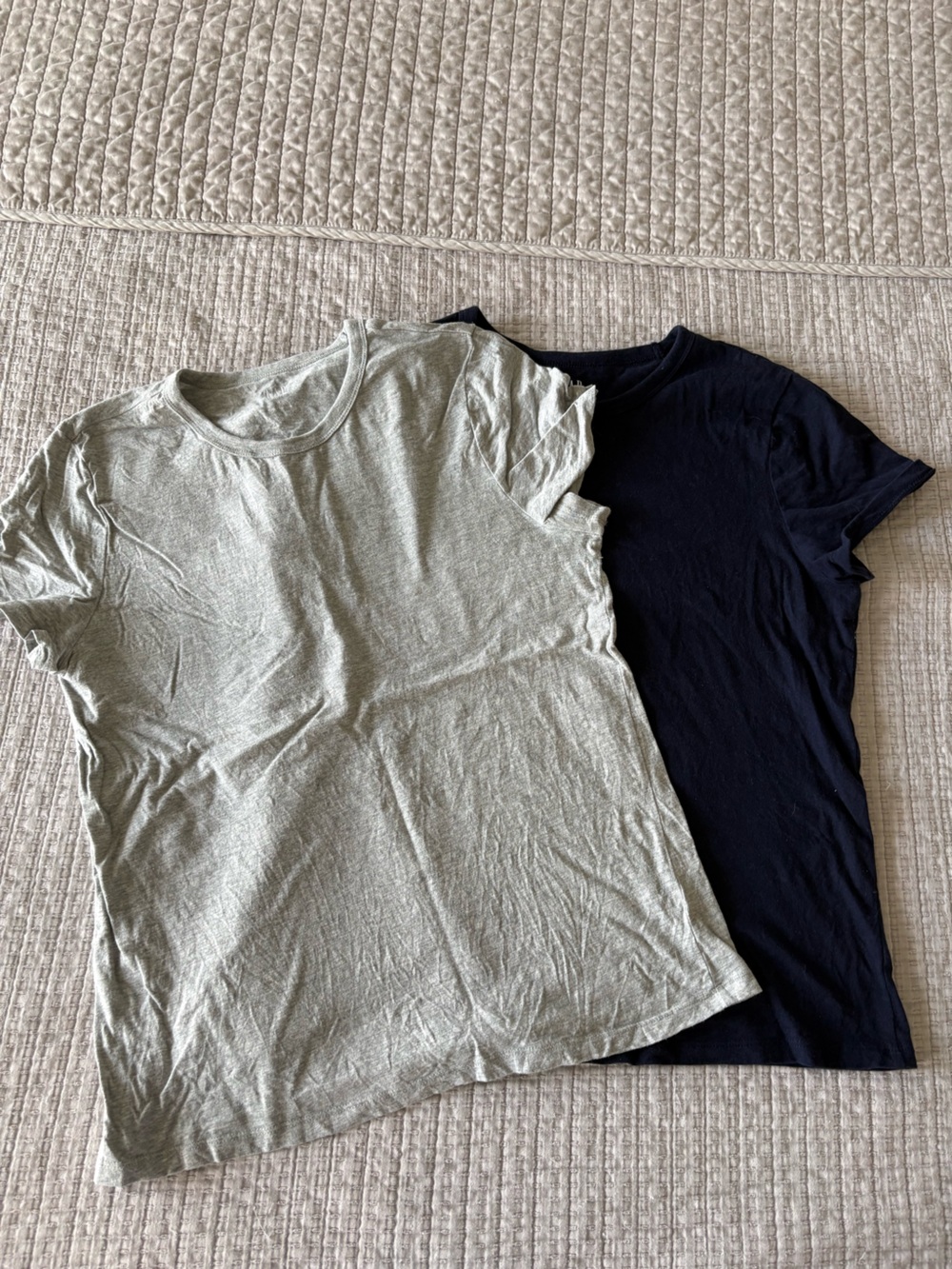 GAP Short Sleeve Tee Set in Light Gray and Navy